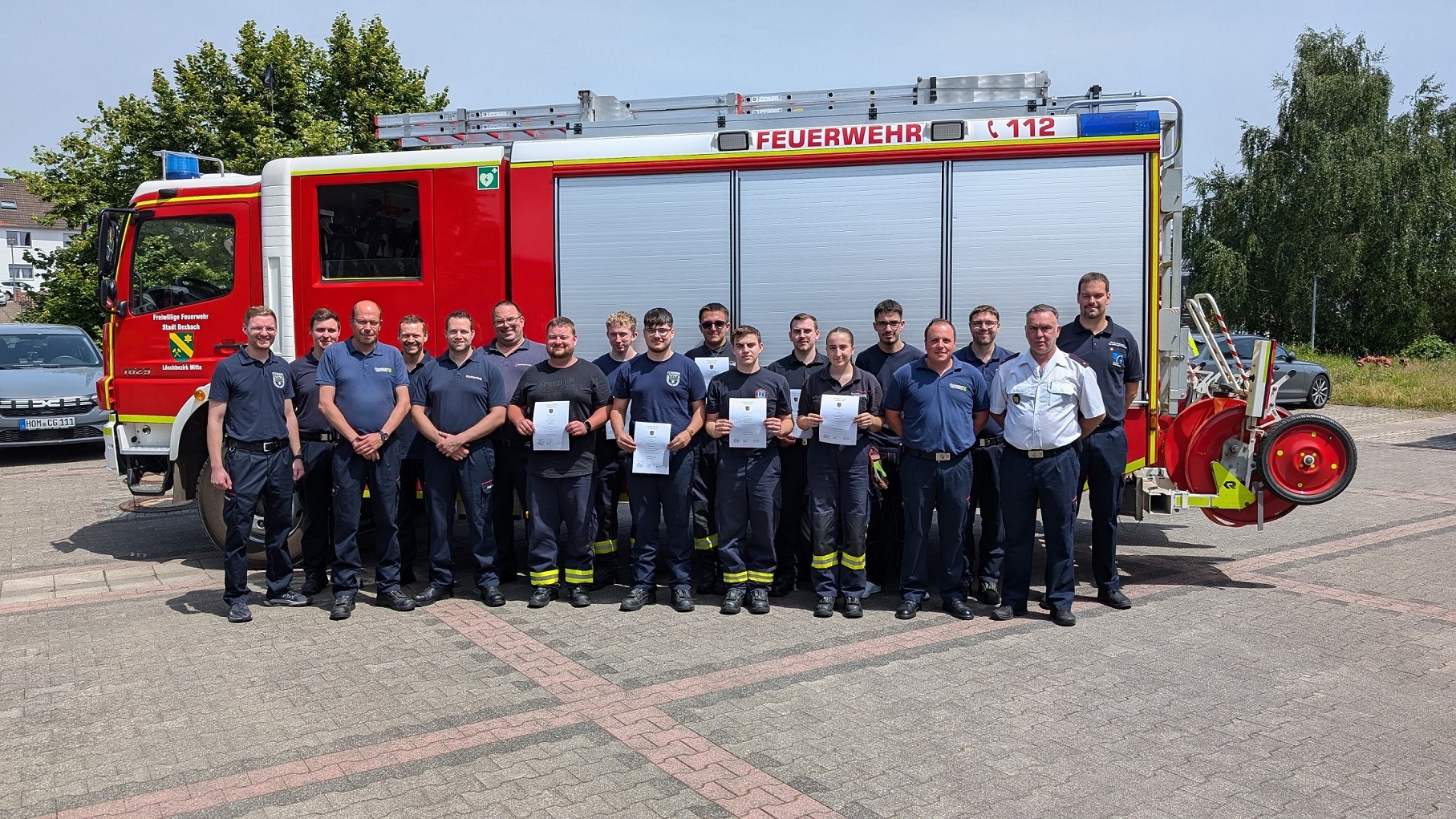 Neue Truppführerinnen und Truppführer bei der Feuerwehr Homburg