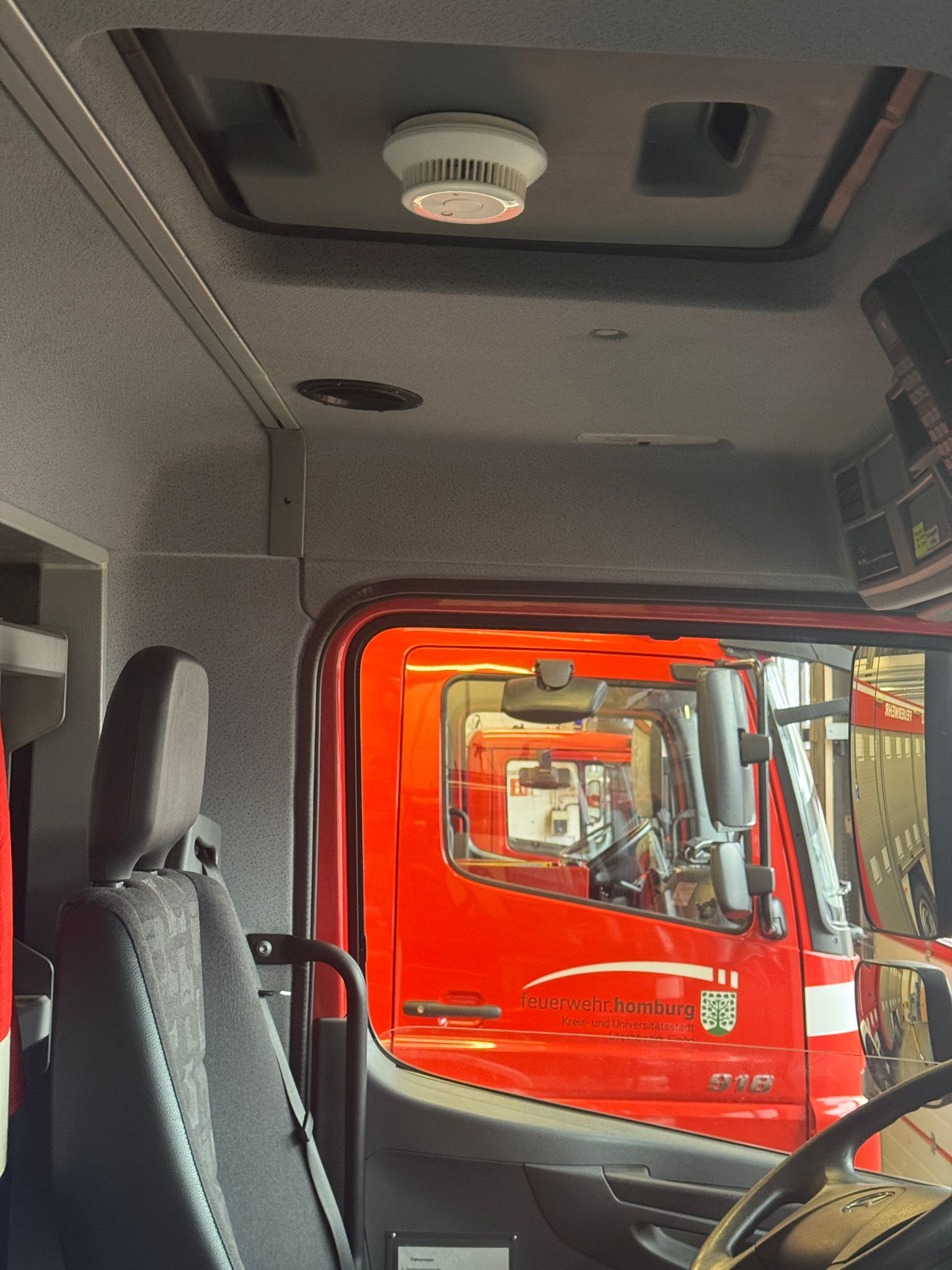 Rauchwarnmelder für Feuerwehrfahrzeuge und Gerätehäuser bei der Feuerwehr Homburg